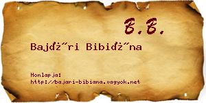 Bajári Bibiána névjegykártya